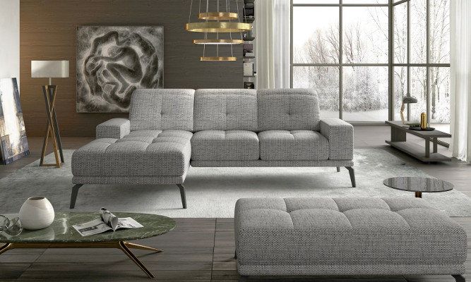 Designer Sofa Couch Corner sofa Textile Upholstery Suite Living landscape L-shape Blue e