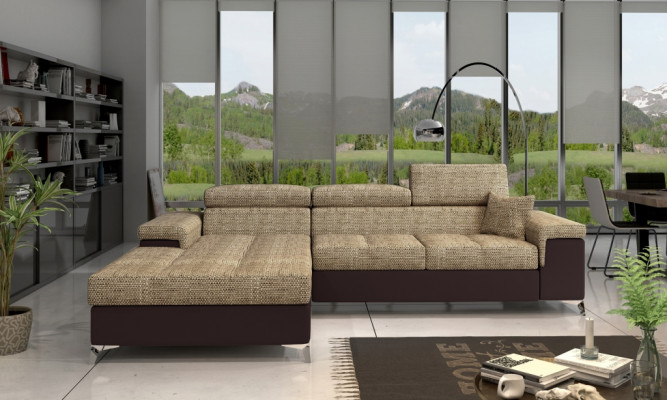 L-shape Couch Living landscape Corner sofa Suite Modern Design Sofa Fabric Textile new