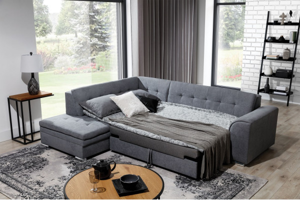 Corner sofa L-shape Designer Living landscape Sofa Couch Upholstery Seat Suite Textile
