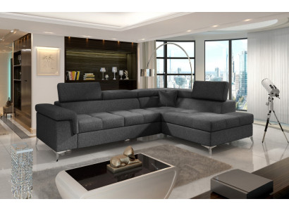 Corner sofa L-shape Sofa Couch Design Upholstery Sofa bed Textile Bed function Textile