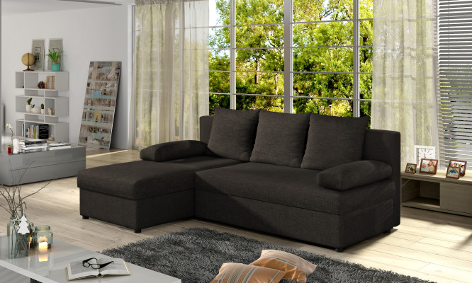 Modern Sofa bed Couch Upholstery Corner sofa Suite Bed function Textile Leather