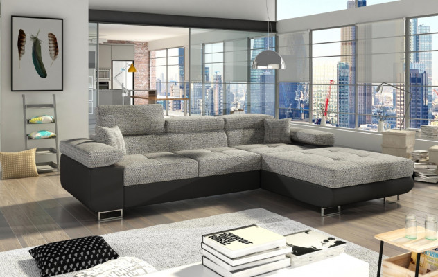 Corner sofa L-shape Living landscape Designer Sofa Couch Upholstery Seat Suite Textile