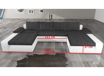 XXL Big Sofa bed Relax Living room Corner sofa Suite Upholstery Couch Corner suite