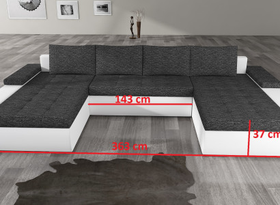 XXL Big Sofa bed Relax Living room Corner sofa Suite Upholstery Couch Corner suite