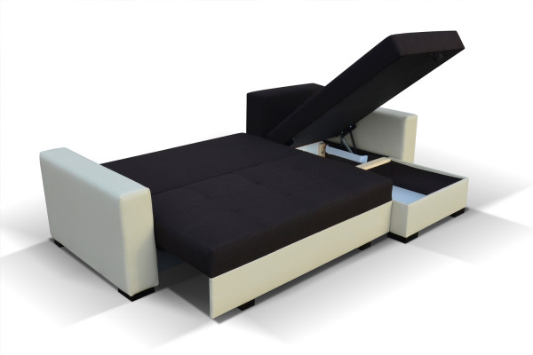 Design Corner sofa Newark Bed function Couch Leather Textile Sofas Sleep Sofa