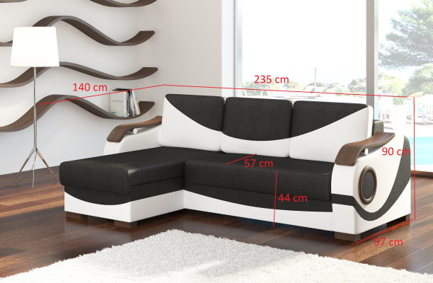 Design Corner sofa Perto Bed function Couch Upholstery Textile Sofas Couches Sleep