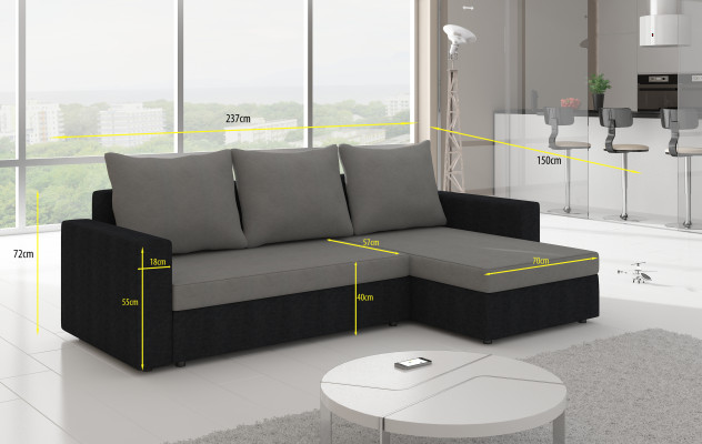 Classic Corner sofa Sofa bed Couch Upholstery Corner suite Corner sofa Bed function