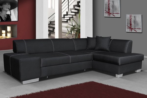 Design Corner sofa Sofa bed Bed function Couch Sofas Leather Textile Upholstery new