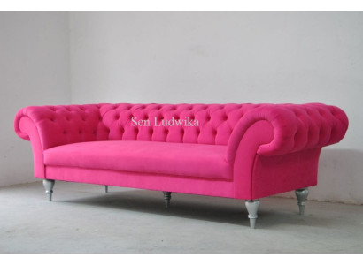Fabric Design Couch Upholstery Sofas Textile Modern Sofa Chesterfield 3 Seater Pink