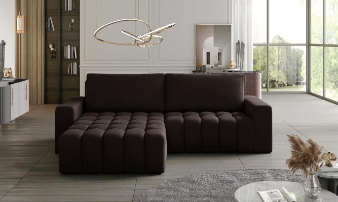 Corner sofa Gray Fabric L-shape Couch Design Couch Upholstery Textile Modern Suite