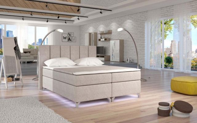 Luxury Designer Upholstered bed Bed Beds Designer bed Boxspring Textile 180x200 new