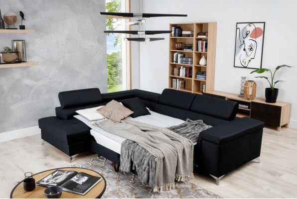 Design Sofa Couch Corner sofa Textile Upholstery Suite Living landscape Corner suite new