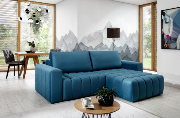 Corner sofa Gray Fabric L-shape Couch Design Couch Upholstery Textile Modern Suite
