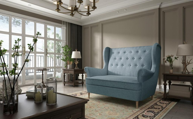 Stool Chesterfield Two-seater 2 Seater Sofa Couch Upholstery Velvet Couches