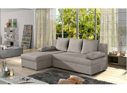 Design L-shape Sofa Couch Upholstery Sofa bed Textile Bed function Couches Group