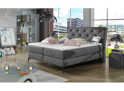 Chesterfield Silver Upholstered bed Double bed Beds Big XXL Designer Luxury