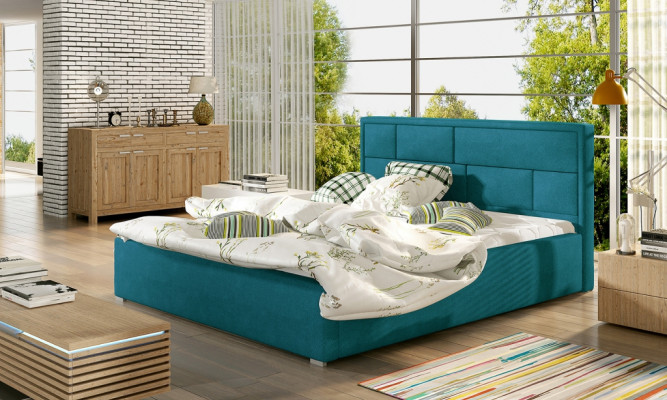 Designer Bed Bedroom Beds Textile Hotel Luxury Upholstery Robust