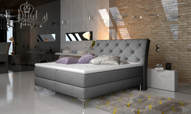Designer Bed Bedroom Beds Textile Hotel Upholstery Chesterfield Boxspring