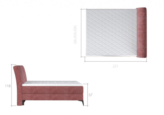 Upholstered bed Beds Bed Upholstery Designer Hotel Double Decoration Luxury Design