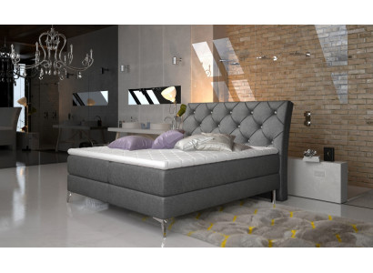Designer Bed Bedroom Beds Textile Hotel Upholstery Chesterfield Boxspring