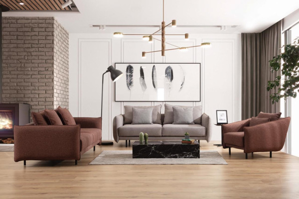 Living room Sofa Couch Furniture Furnishings Couch brown Sofas Couches new