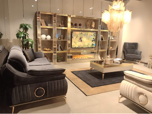 Living room Wonwand Wood Luxury Suite new Style Modern Luxury Beige