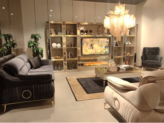 Living room Wonwand Wood Luxury Suite new Style Modern Luxury Beige