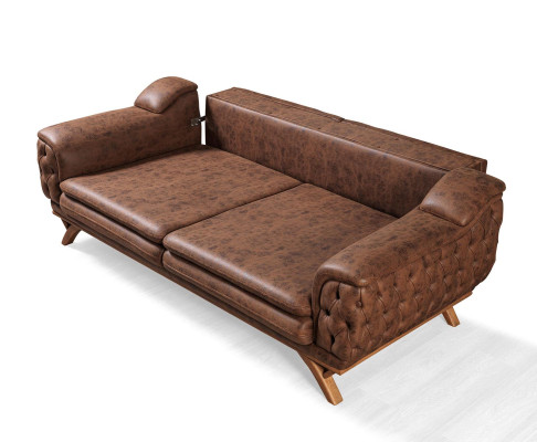 Sofa 3 Seater Chesterfield Fabric Couch Upholstery Sofas Imitation leather Couches