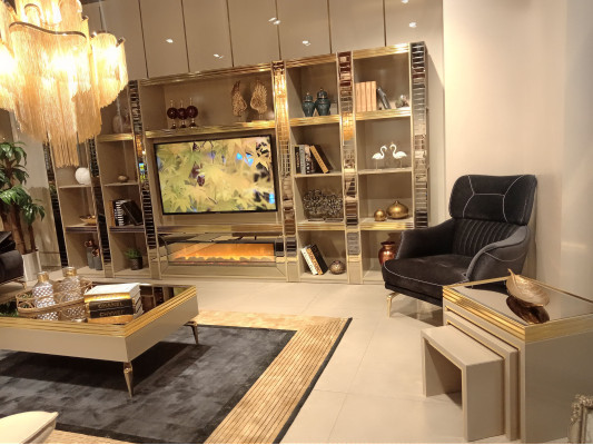 Living room Wonwand Wood Luxury Suite new Style Modern Luxury Beige