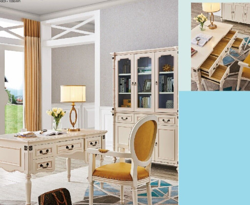 Desk Armchair Office Classic Office Furniture Furnishings Table 2pcs. Set new
