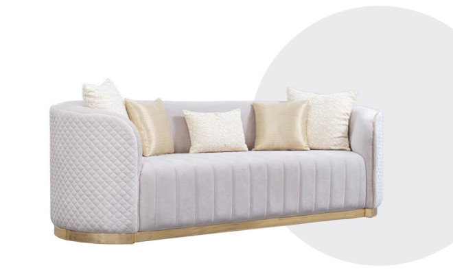 Oval Couch Two-seater Couches Furniture Sofa Furnishings Living room Sofas