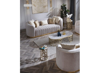 Oval Couch Three Seater Couches Furniture Sofa Furnishings Living room Velvet