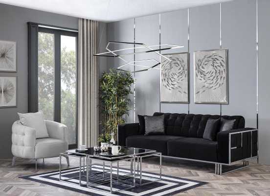 Three Seater Couch Sofa Furniture Furnishings Couches Sofas Black Upholstery