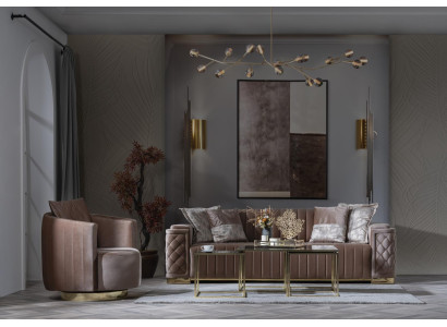 Luxury Couch 3+1 Furniture Sofa Couches Sofa set Chesterfield 2-piece.