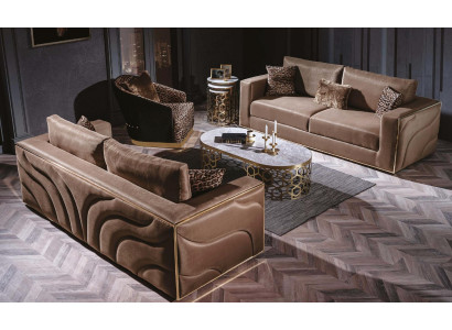 Design Furniture Luxury Sofa Set Couch Upholstery Set Velvet Tiger Sofa 3 Pieces