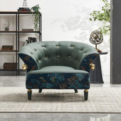 Textile Sofa Couch Upholstery Single Seater Designer Style Furniture Modern Living room