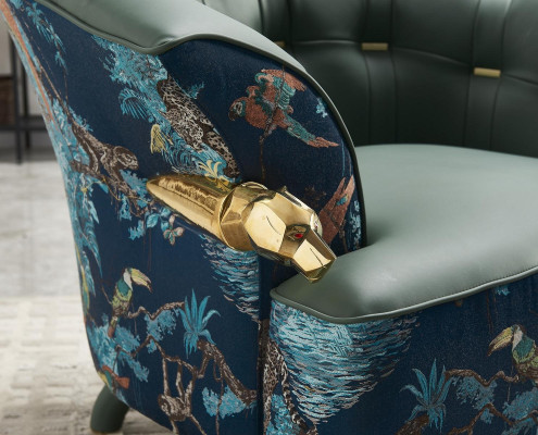 Textile Sofa Couch Upholstery Single Seater Designer Style Furniture Modern Living room