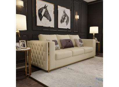 Leather Sofa Couch Living landscape Suite Design Modern Sofas Sofa 3 Seater Seat