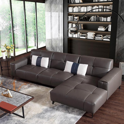 Design Esk Corner sofa L-shape Modern Sofas Leather sofa Couch Sofa Seat Living landscape