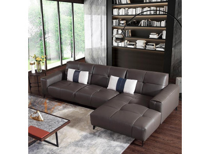 Design Esk Corner sofa L-shape Modern Sofas Leather sofa Couch Sofa Seat Living landscape