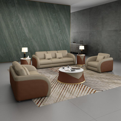 Leather sofa Couch Living landscape 2 Seater Design Modern Sofa Two-seater Genuine leather