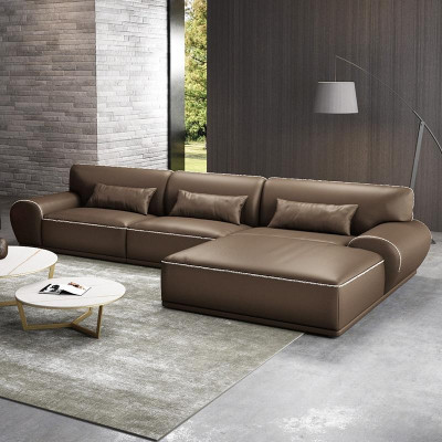 Design Eck Corner sofa L-shape Modern Sofas Leather sofa Living landscape Seat Sofa