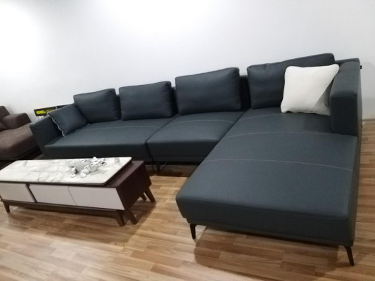 Corner Corner sofa L-shape Living landscape Sofa Couch Upholstery Suite Fabric Sofas Leather