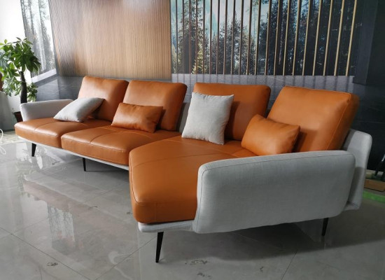Corner sofa L-shape Living landscape Sofa Couch Upholstery Corner Suite Leather sofa Group