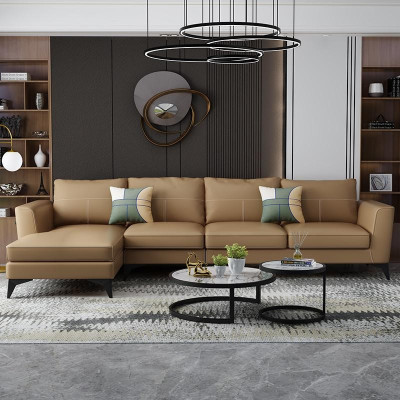 Design Esk Corner sofa L-shape Modern Sofas Leather sofa Couch Seat Living landscape Sofa
