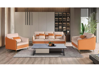 Designer Sofa Sofa 3 Seater Modern Sofa Living landscape Leather Sofa