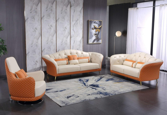 Three Seater Italian Style Furniture Sofa 3 Seater Modern Sofa Leather Sofa Couch