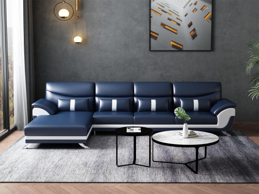 Corner Corner sofa L-shape Living landscape Sofa Couch Suite Upholstery Fabric Sofas Leather