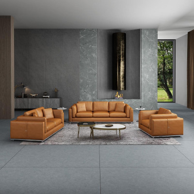 Modern Three Seater Sofa 3 Seater Couches (without 2+1Seater) Upholstery Sofas Genuine leather