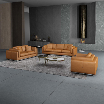 Modern Three Seater Sofa 3 Seater Couches (without 2+1Seater) Upholstery Sofas Genuine leather